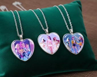 KPop Heart Necklace - Anime Pendant,  Jewelry for Fans, Unique Gifts