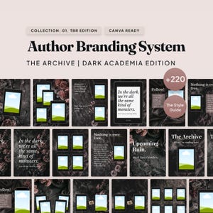 Dark Romance Author Branding Kit• Bookstagram Templates for Canva: Carousels, Posts & Reels (TBR Edition)
