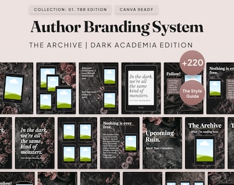 Dark Romance Branding Kit• Bookagram Templates für Canva: Carousels, Posts & Reels (TBR Edition)