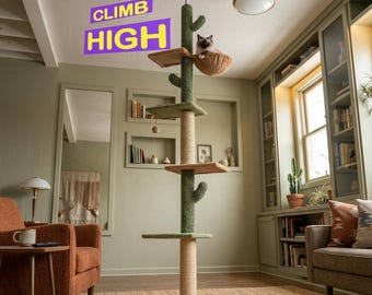 Floor to Ceiling Cat Tree | Vertical Cat Tower