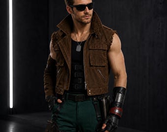 Barret Wallace Final Fantasy VII Vest | Gaming Cosplay