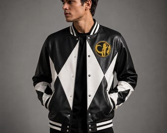 Black Ranger Mighty Morphin Power Rangers Varsity Jacket