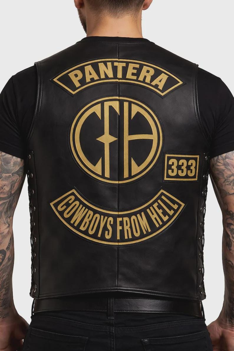 Pantera Inspired Cowboys From Hell Vest | Zakk-style Metal Guitarist ...