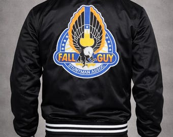 The Fall Guy Satin Varsity Jacket | Stuntman Association