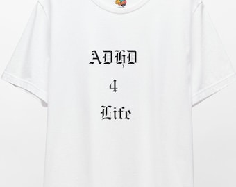 Camiseta gótica TDAH 4 Life: Mente audaz, estilo atemporal