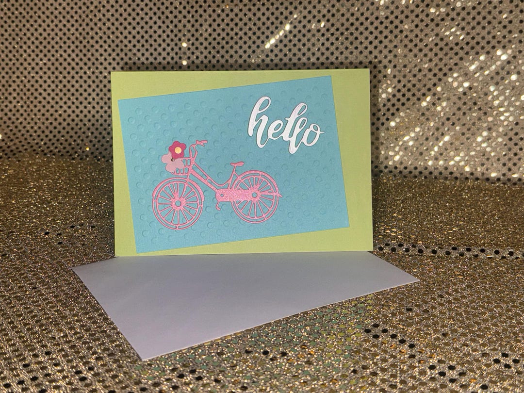 Hello Bicycle Card - Etsy
