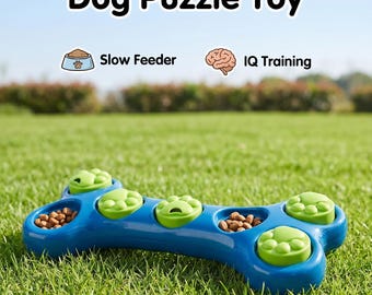 インタラクティブな犬用パズルフィーダーおもちゃ、ゆっくり食べる、知能トレーニング、退屈解消