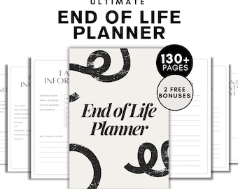 End of Life Planner Printable – Emergency Binder & Just In Case Planner PDF, Funeral Planner
