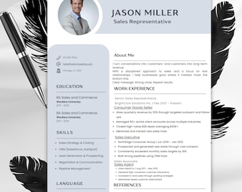 Modello di curriculum vitae ATS personalizzato: CV professionale per chi cerca lavoro (download immediato)