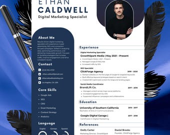 Modello di curriculum professionale in formato Word e PDF (download immediato) CV compatibile con i sistemi ATS