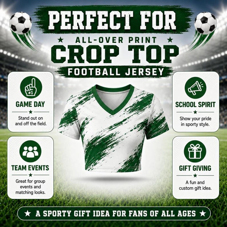 Custom Croatia Soccer Crop Top Jersey, Personalized Croatia Soccer Jersey Crop Tee, Support Football Team, Game Day Outfit immagine 9