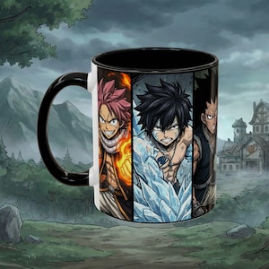 Magic Guild Anime Mug, Elemental Mage Fantasy Cup, Shonen Style Wizard Coffee Mug, Anime Inspired Gift, Manga Aesthetic Magic Cup