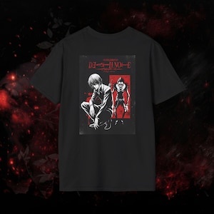 Dark Anime Aesthetic T-Shirt, Gothic Manga Style Streetwear, Shadow Justice Graphic Tee, Anime Fan Gift, Dark Aesthetic Manga Apparel