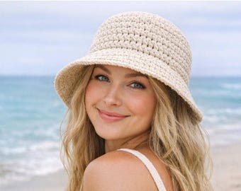 Häkelanleitung für einen Bucket Hat – Einfacher Sommer-Sonnenhut (PDF, Sofort-Download)