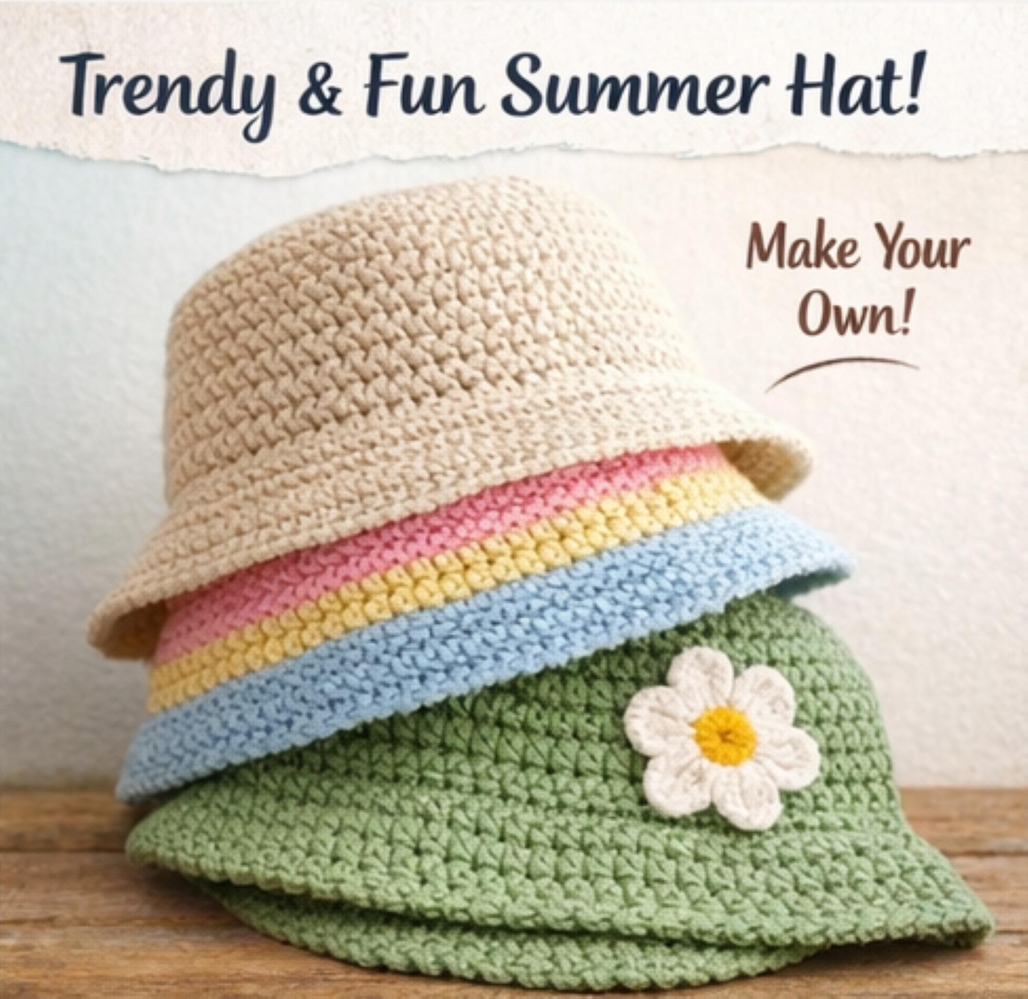 Crochet Bucket Hat Pattern | Easy Summer Sun Hat PDF (instant Download ...