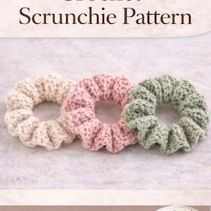 Beginner Crochet Scrunchie Pattern | Easy Hair Accessory (PDF Download)