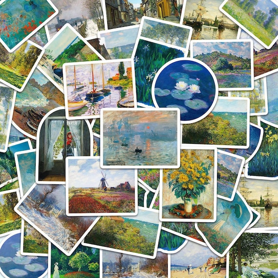50PCS Vintage Impressionism Sticker Pack, Vintage Stickers, Art Stickers, Retro Stickers for Artists, Journal, Scrapbook