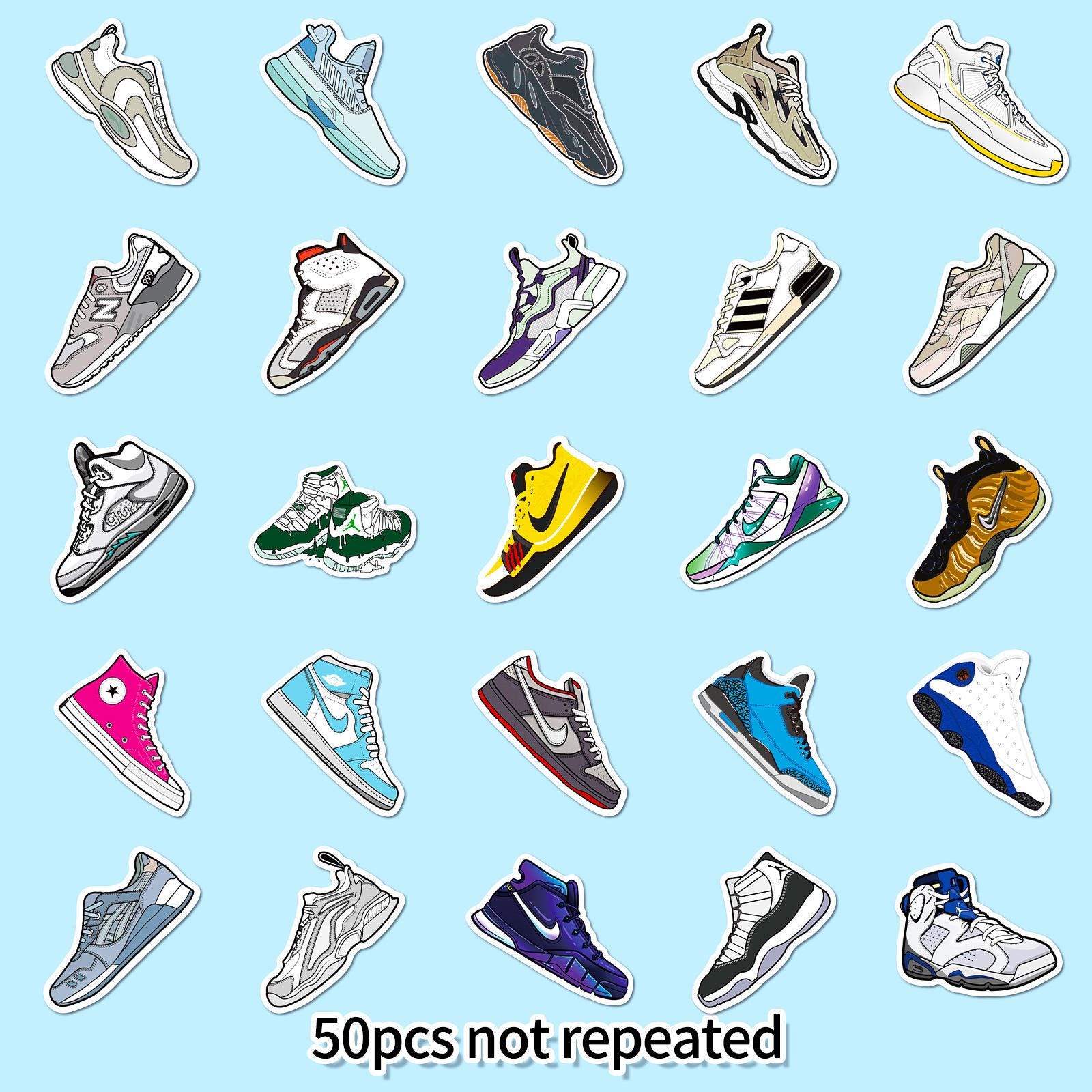 50PCS Sneaker Streetwear Sticker Pack, Sport Stickers, Shoe Stickers ...