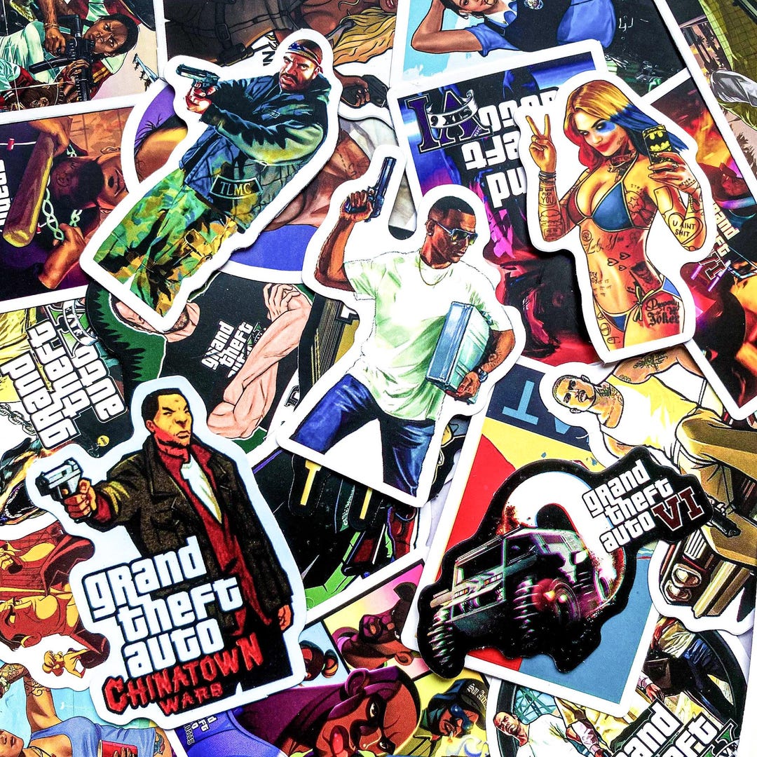 50PCS Game Graffiti Sticker Pack, Urban Collage Sticker, Edgy Street ...