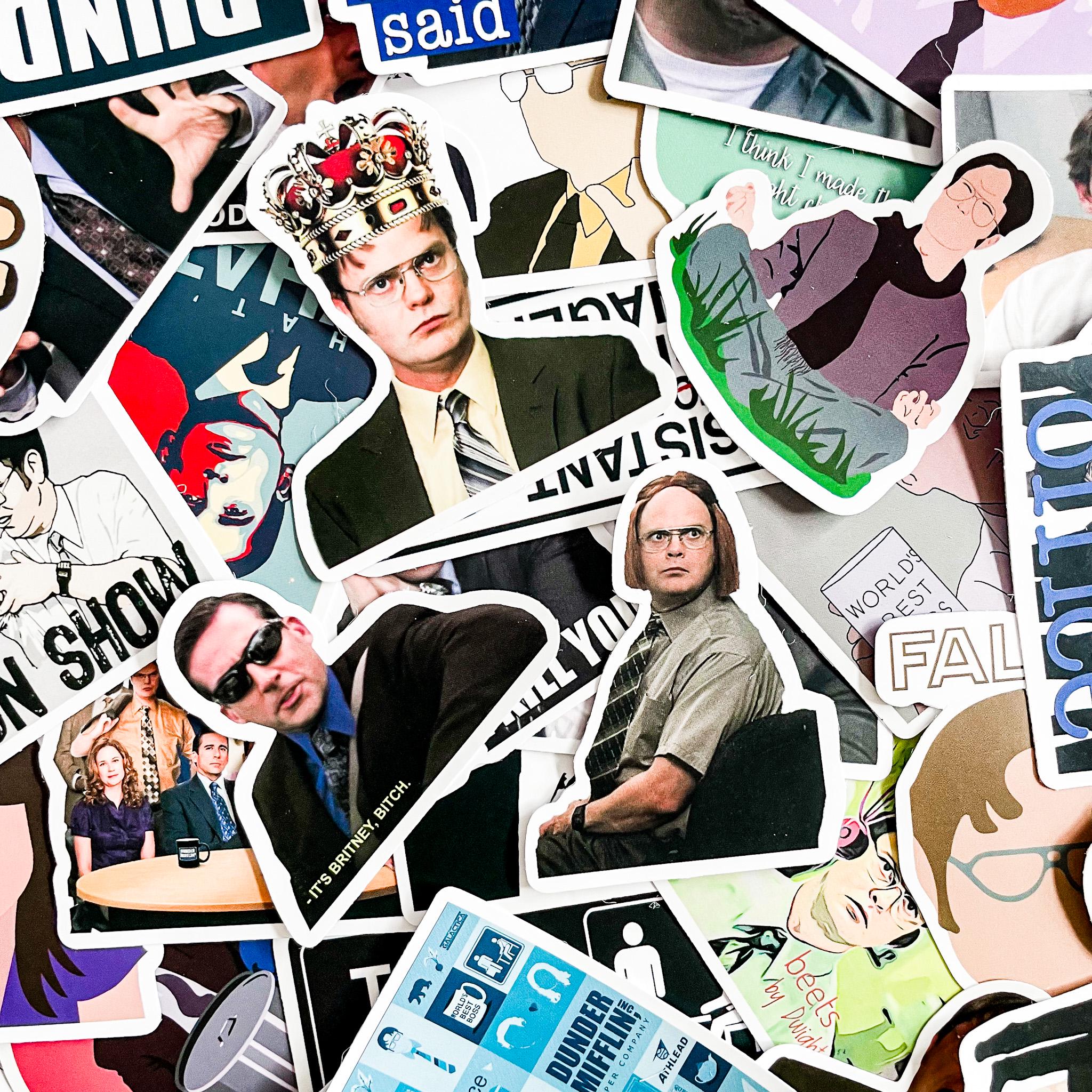 50PCS Comedy Series Meme Sticker Pack, Retro Collage Sticker, Office ...