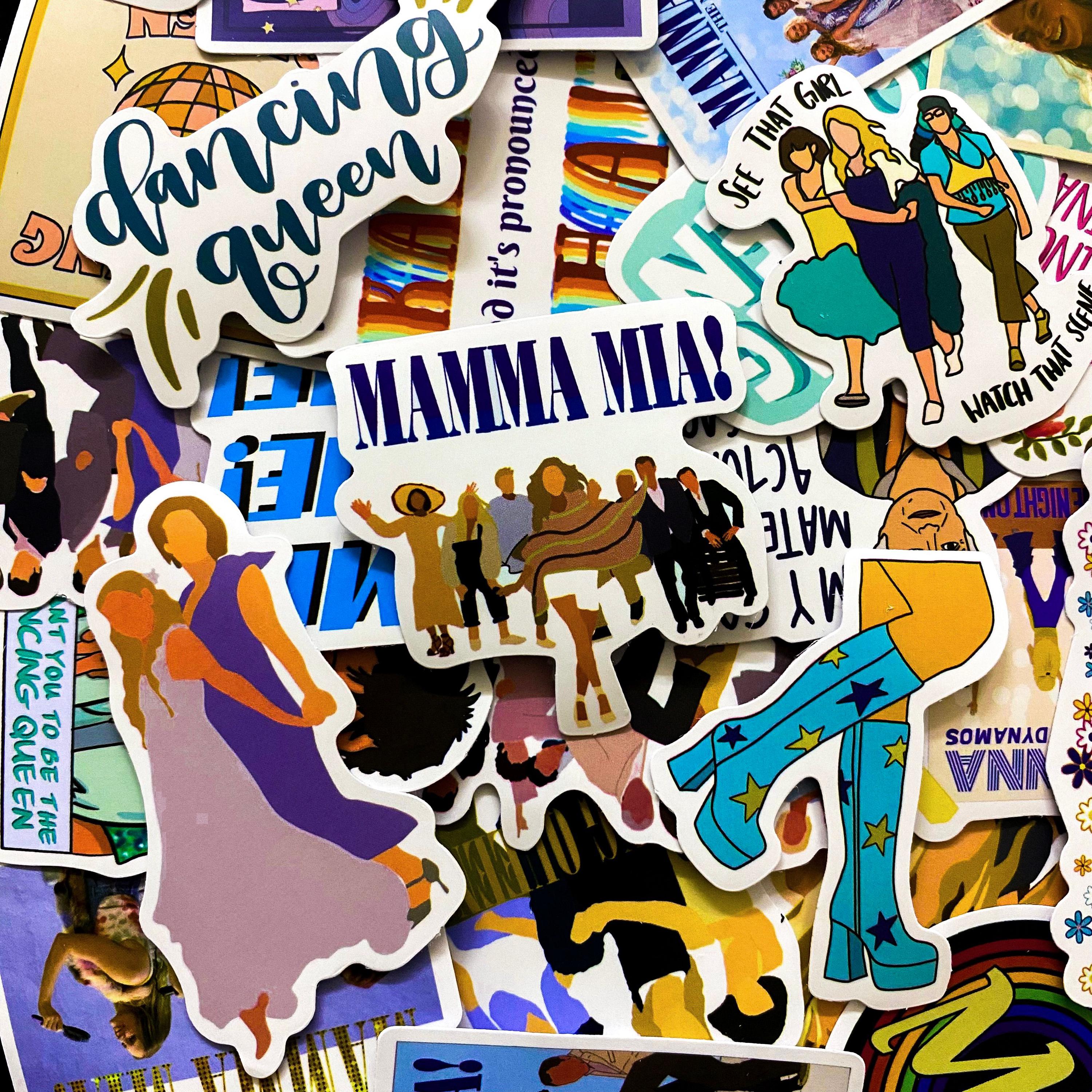 50PCS Musical Films Stickers, Dance Stickers, Glam Party Stickers ...