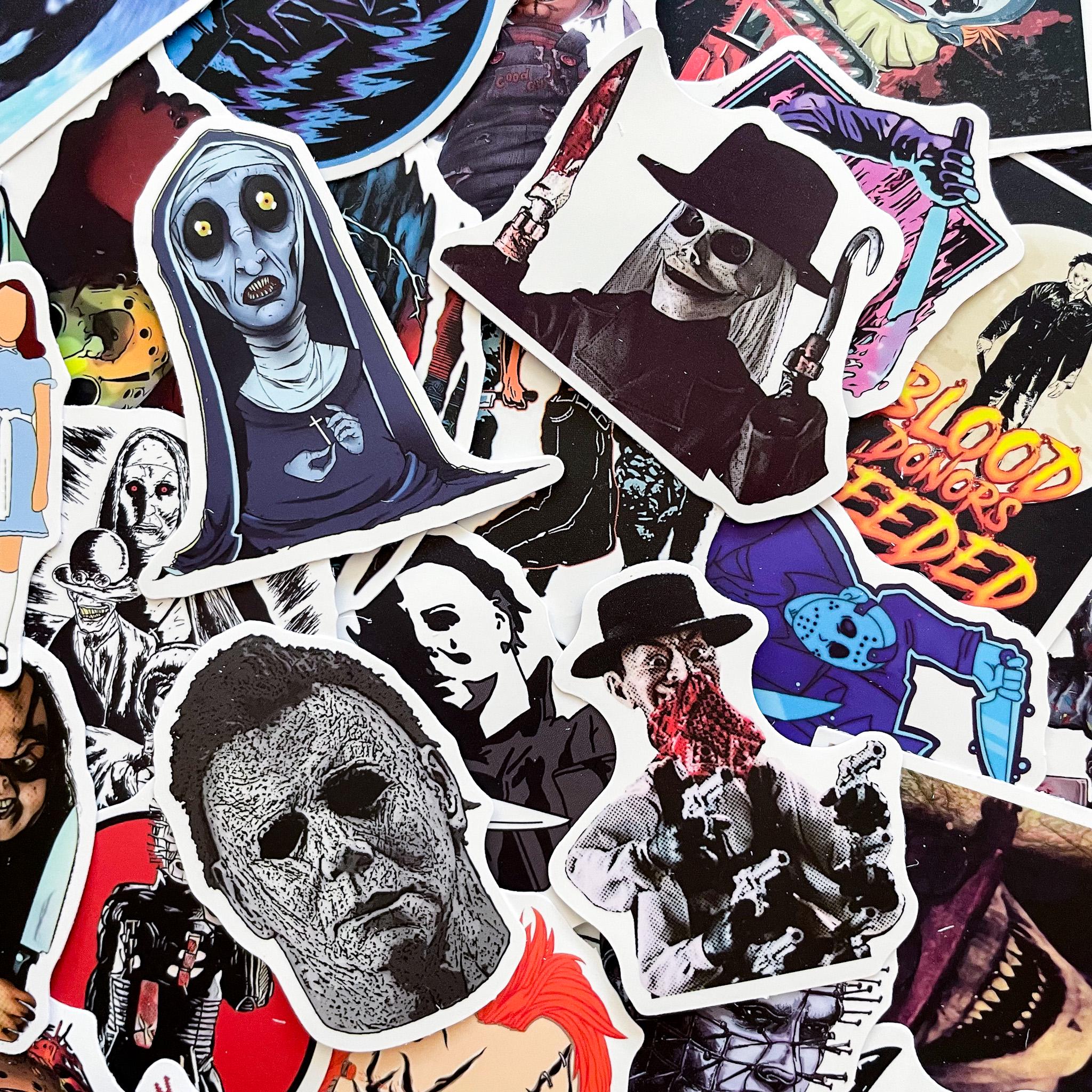 50PCS Horror Character Graffiti Stickers Pack, Killer Clown Style Art ...