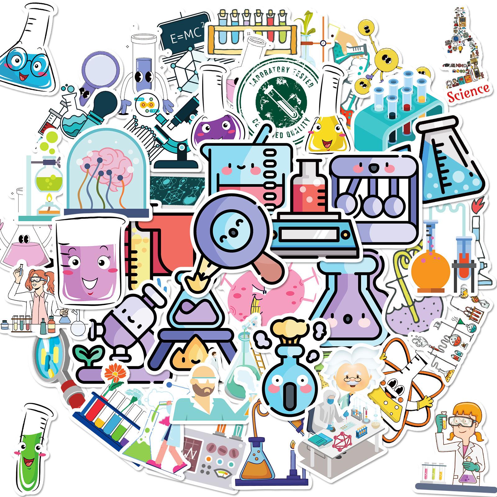 Lab Test Stickers 50PCS Science Lab Sticker Pack, Science Stickers, Doctor Stickers ...