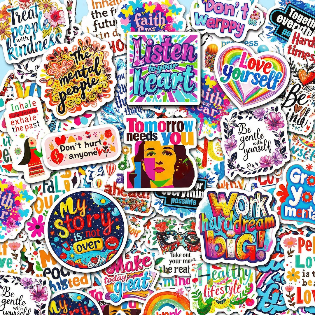 50PCS Positive Self Love Sticker Pack, Positive Stickers, Uplifting ...