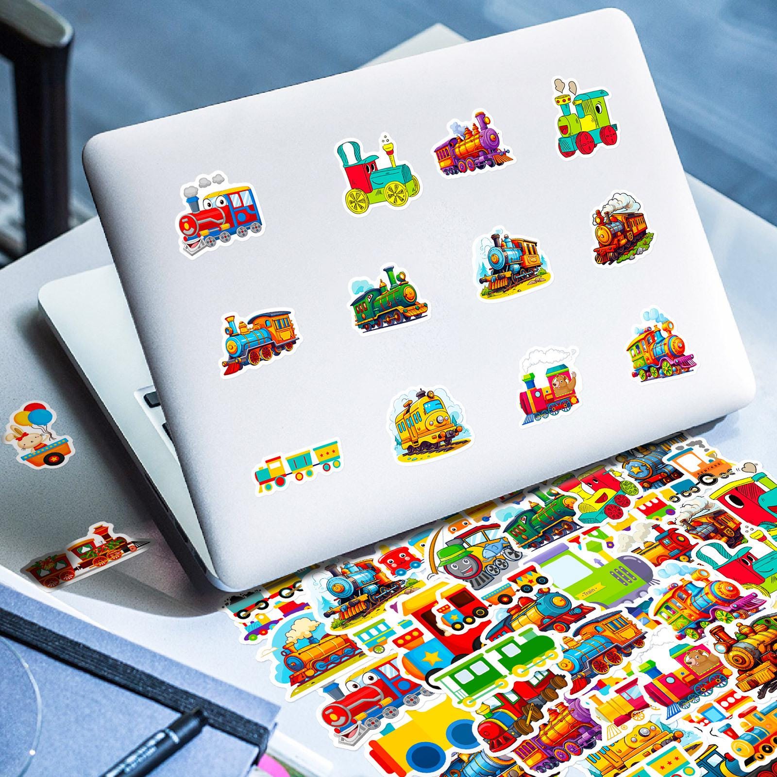 50PCS Train Sticker Pack, Cartoon Train Stickers, Cute Stickers for ...