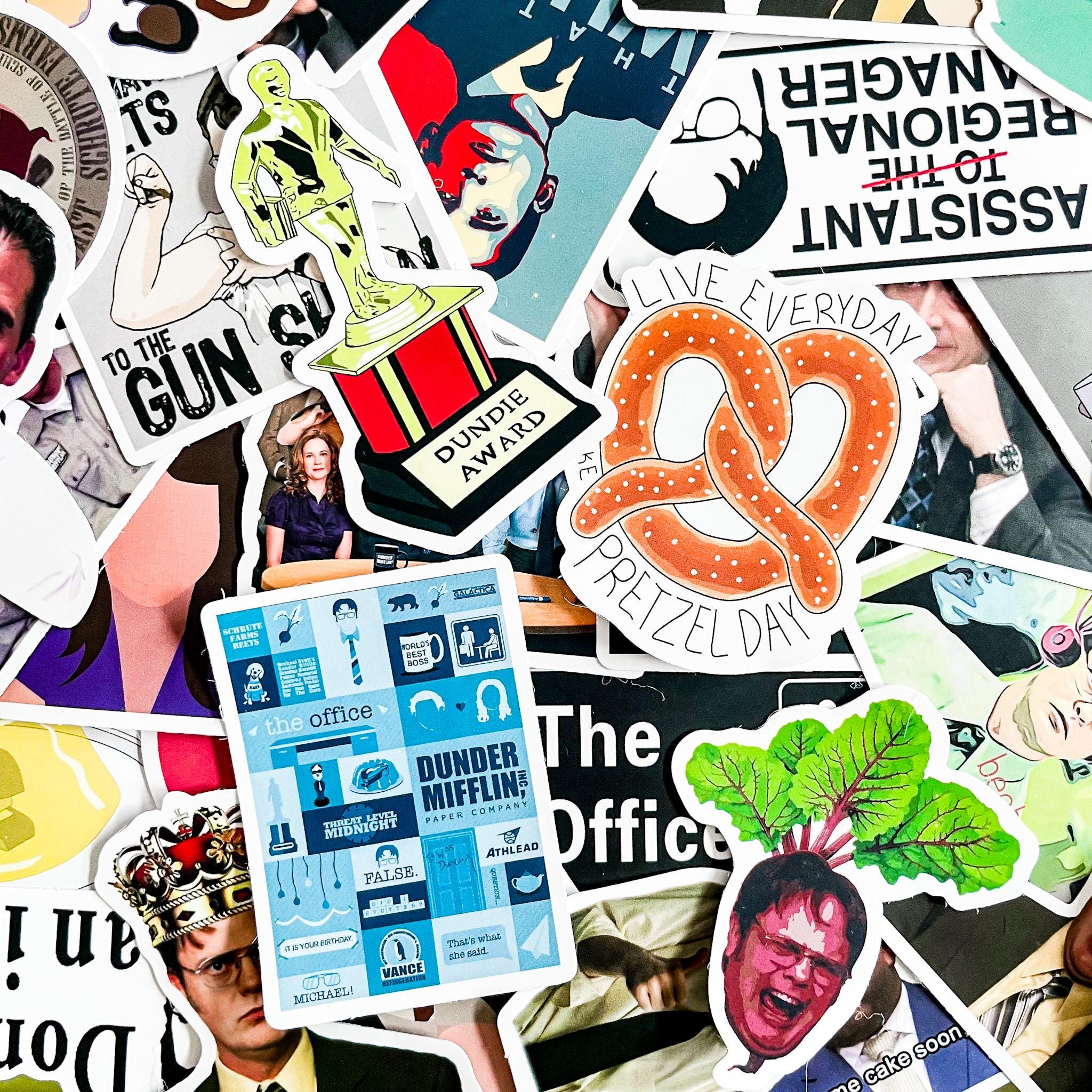 50PCS Comedy Series Meme Sticker Pack, Retro Collage Sticker, Office ...