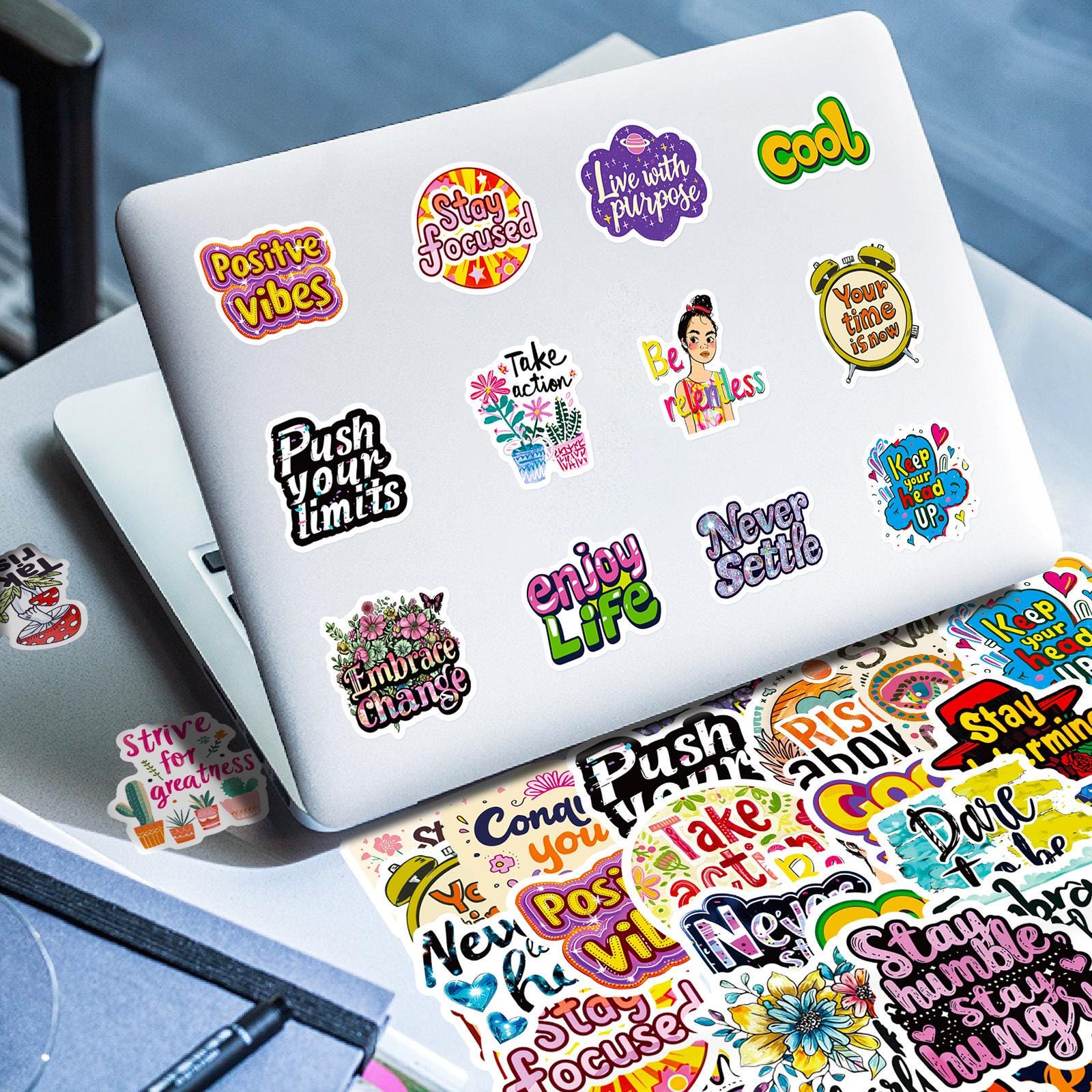 50PCS Motivational Sticker Pack, Inspirational Quote Stickers, Positive ...