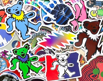 100PCS Rock Band Stickers Pack, Psychedelic Electronics Collage Stickers, Waterproof Vinyl Stickers for Stanley Cup, Skateboard, Music Fan