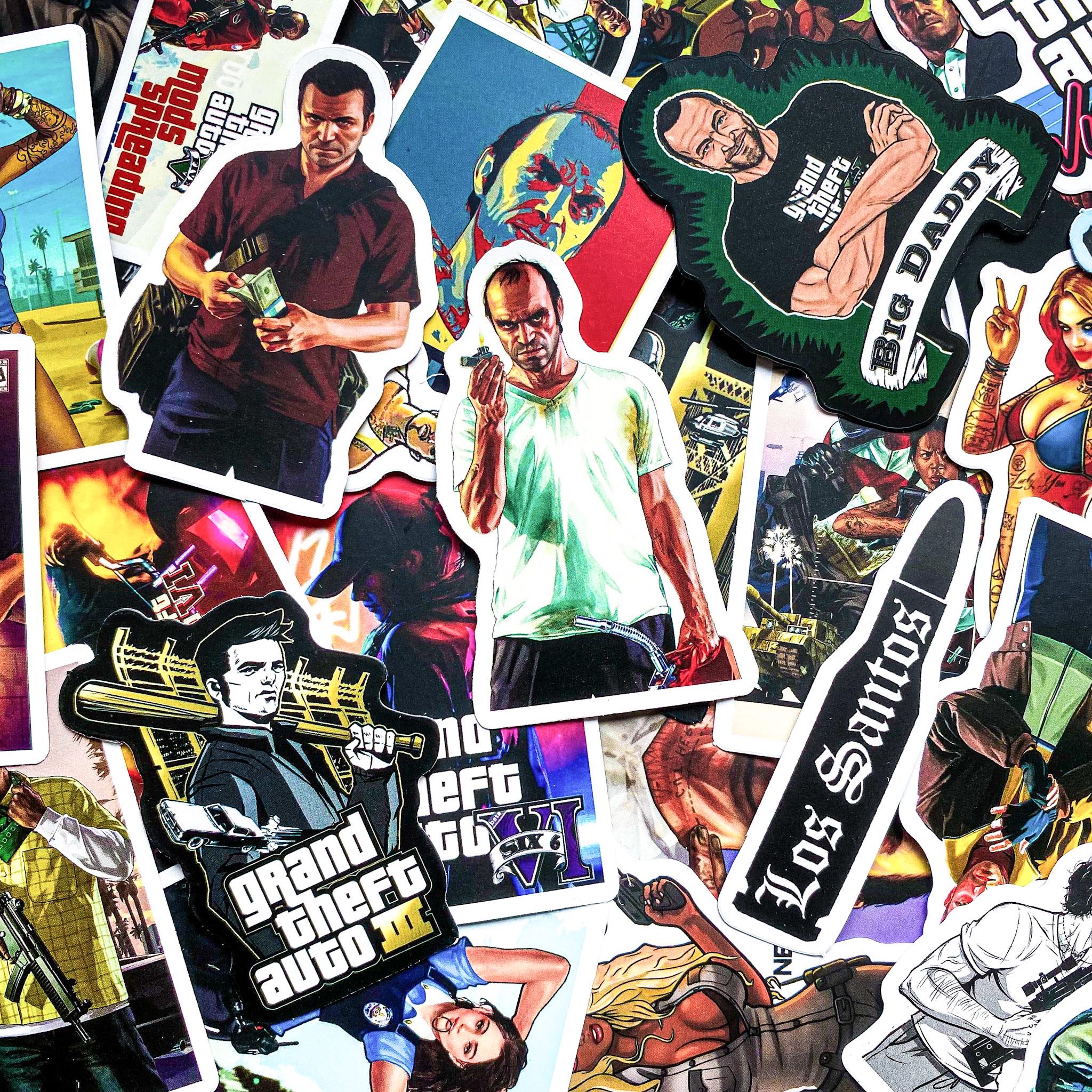 50PCS Game Graffiti Sticker Pack, Urban Collage Sticker, Edgy Street ...