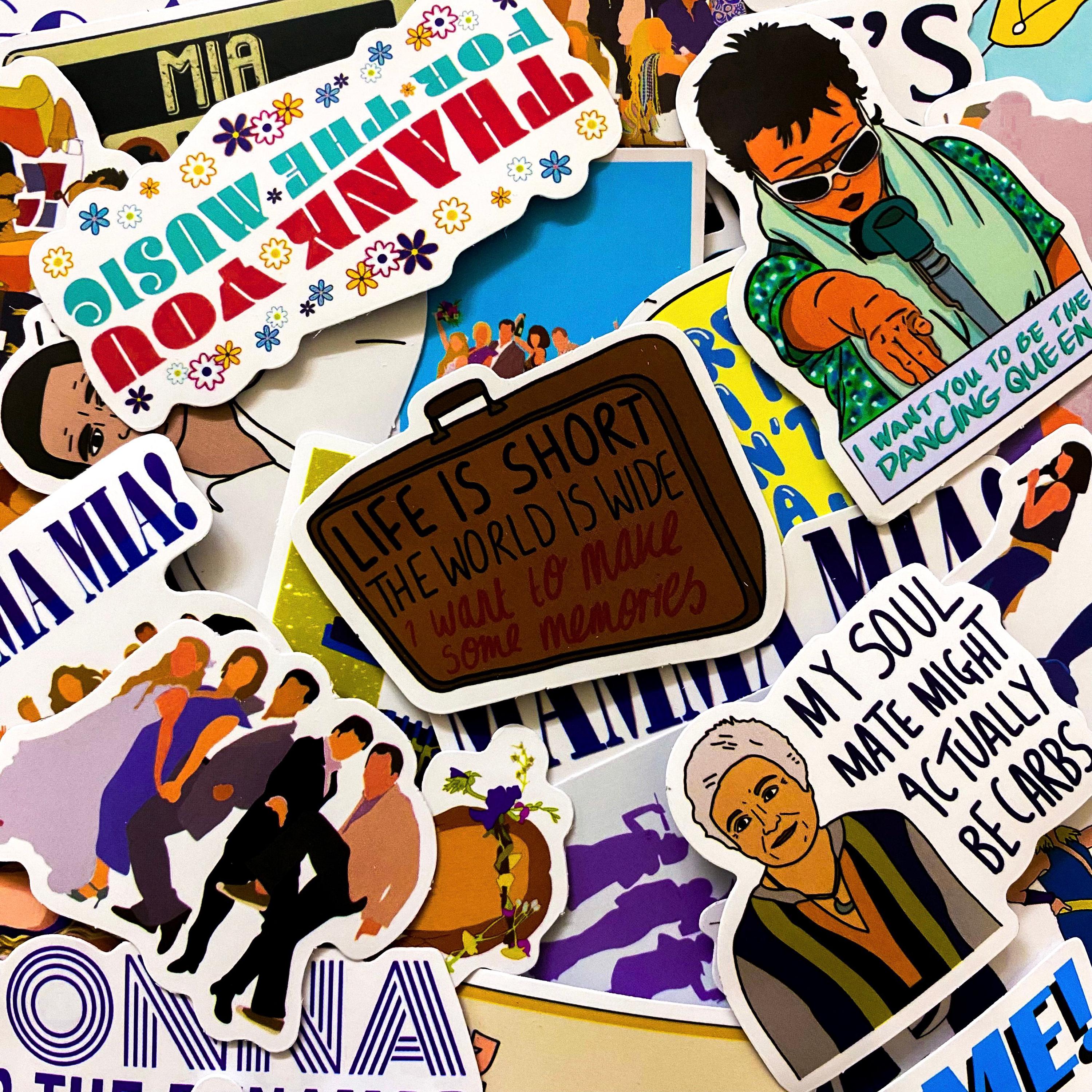 Pantomime Stickers 50PCS Musical Films Stickers, Dance Stickers, Glam Party Stickers ...