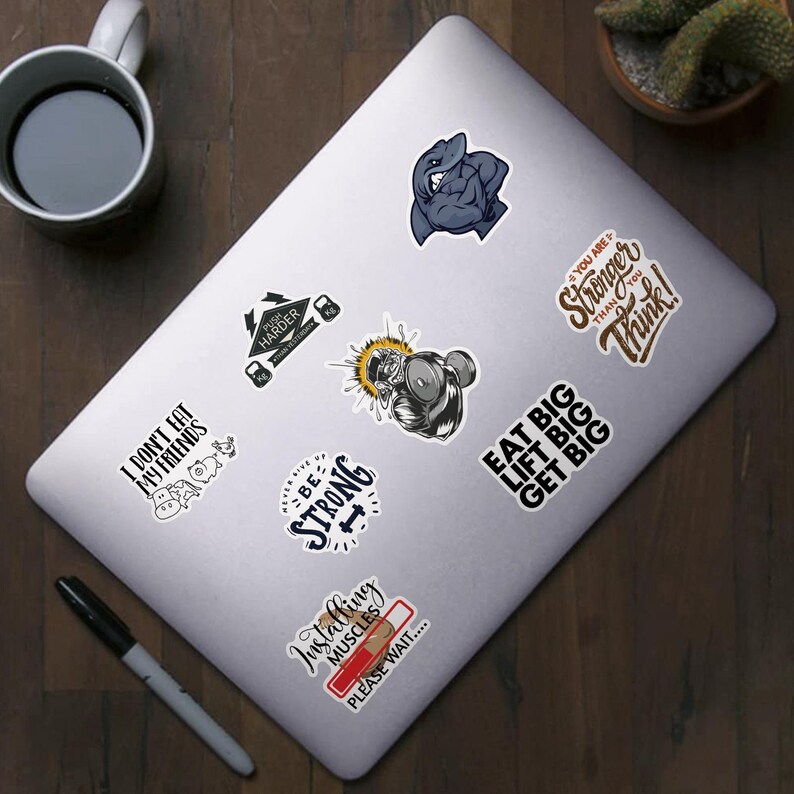 50PCS Gym Motivation Sticker Pack, Fitness Stickers, Workout Quote ...