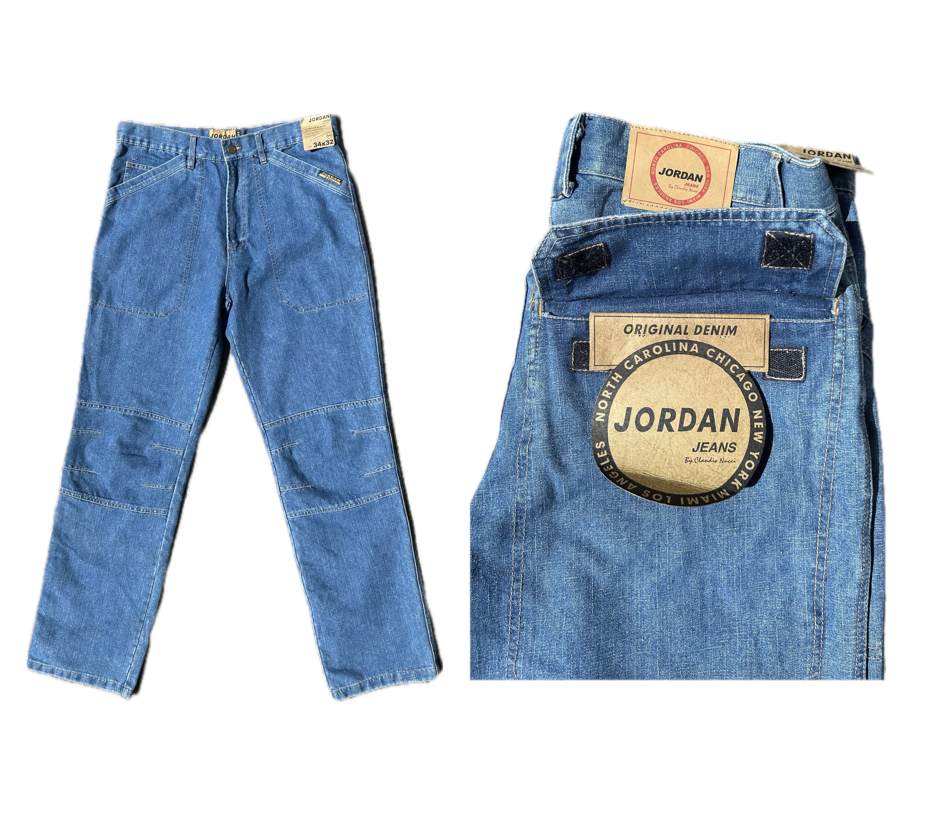 パンツ nike Air jordan vintage denim pants 90s Vintage 90s Nike Denim Jeans Button Fly Pants Bootleg NWT