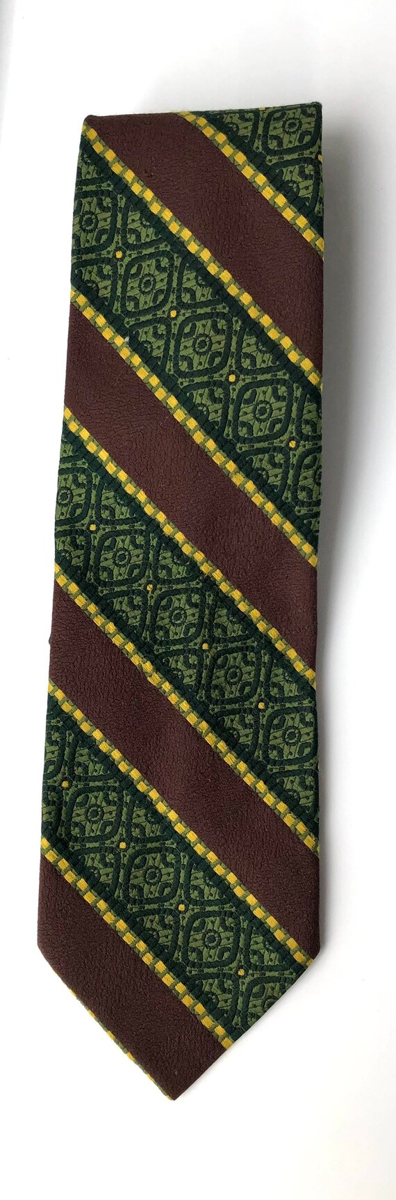 vintage PLAYBOY Neckwear Tie Wide 70s Green and B… - image 8