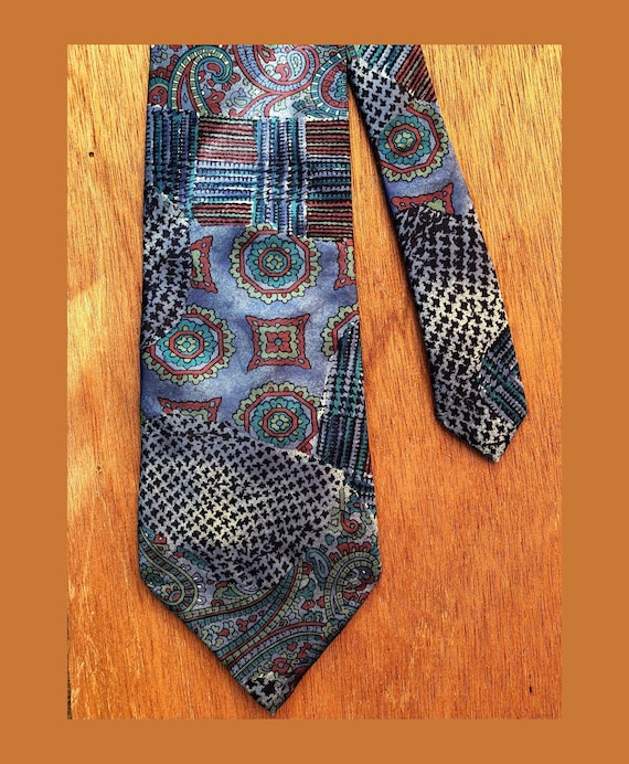 vintage late 80s/90s Christian Dior Silk Tie Wide… - image 1