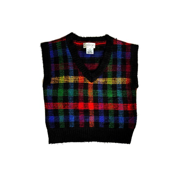 Pull sans manches Maille torsadée de laine vierge mélangée bleu marine