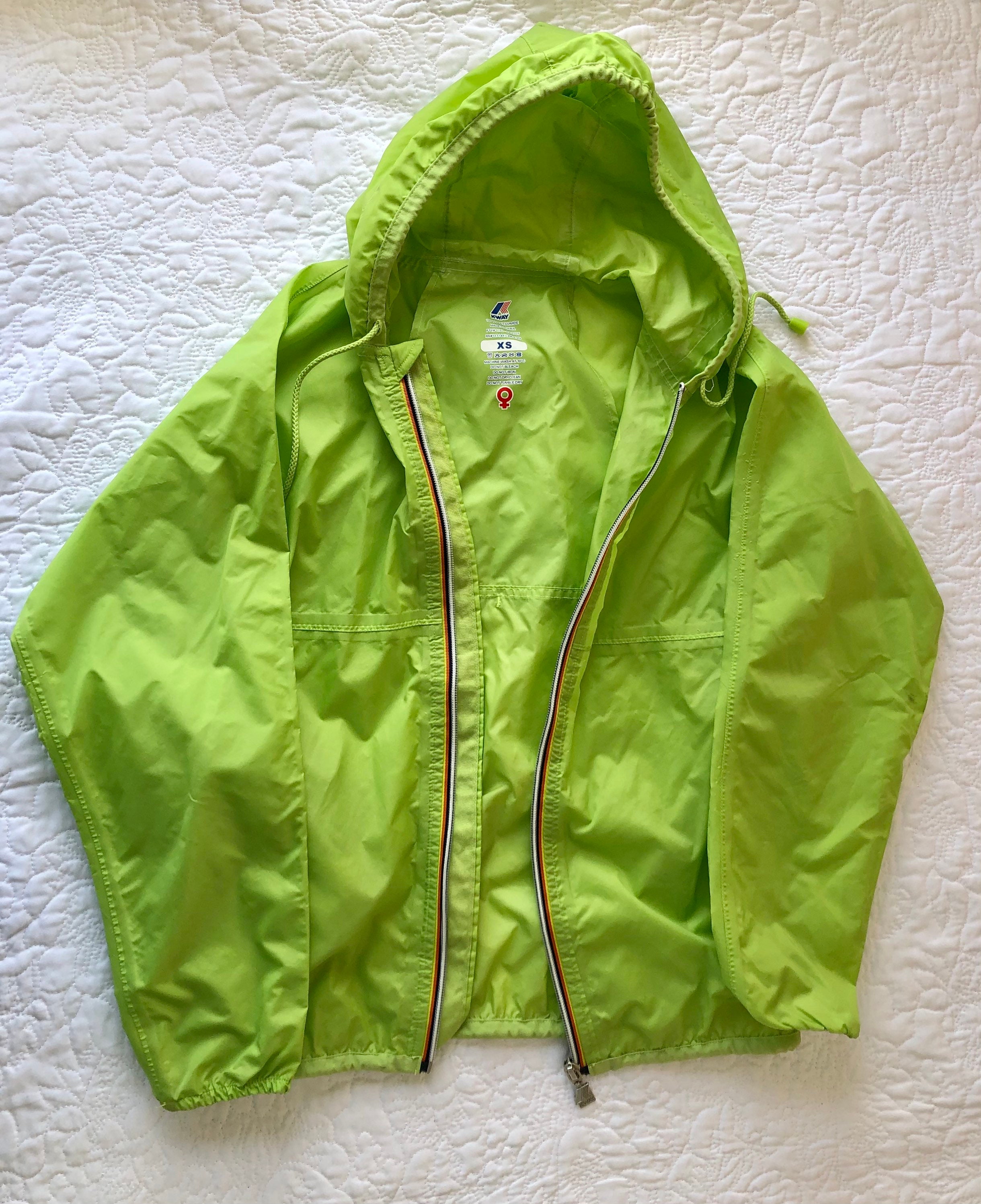 Neon green shop windbreaker jacket