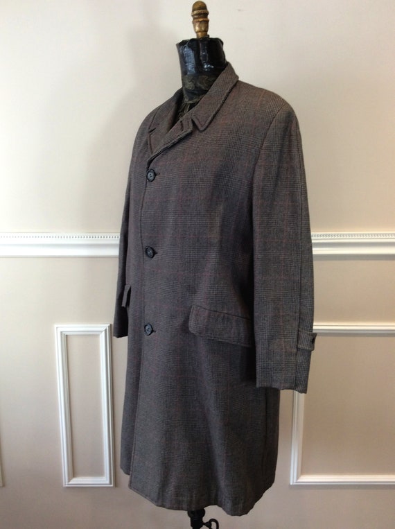 vintage 60s late 50s Plaid Coat Croydon Zephyr Ch… - image 7