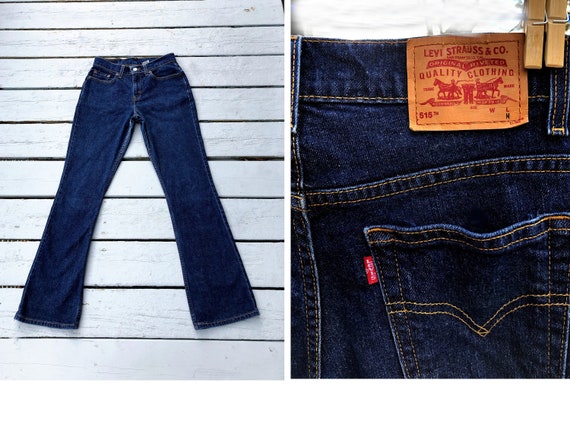 Vintage Levi's Jeans 515 Etiqueta Roja Ligero Flare 90s - Etsy España