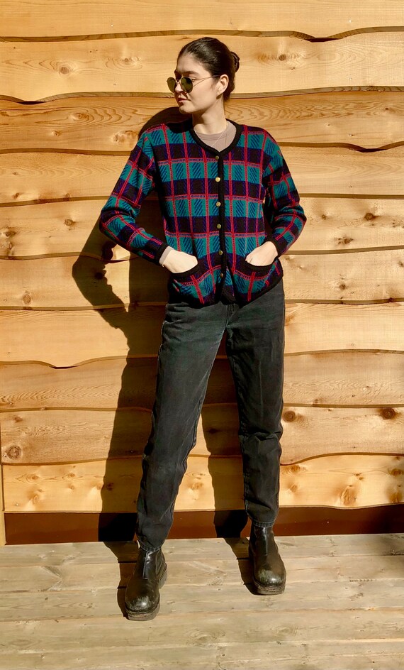 Tartan store plaid cardigan