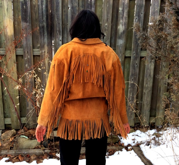 vintage Suede Fringed Jacket by Excelled Unisex 1… - image 7