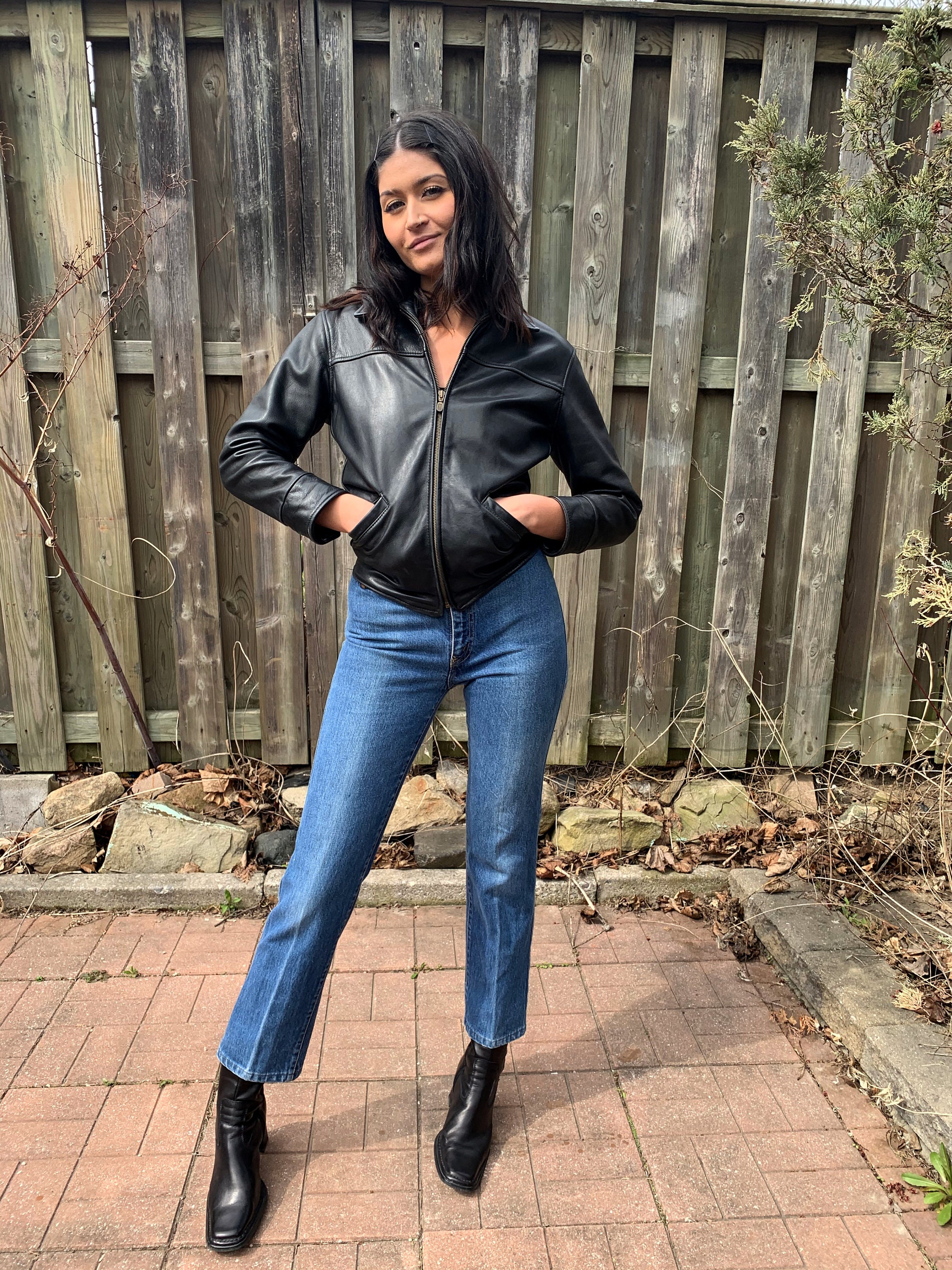 Vintage Black Leather Jacket Late 80s Early 90s Chest/bust Vintage Black Leather Jacket Late 80s Early 90s Chest/bust