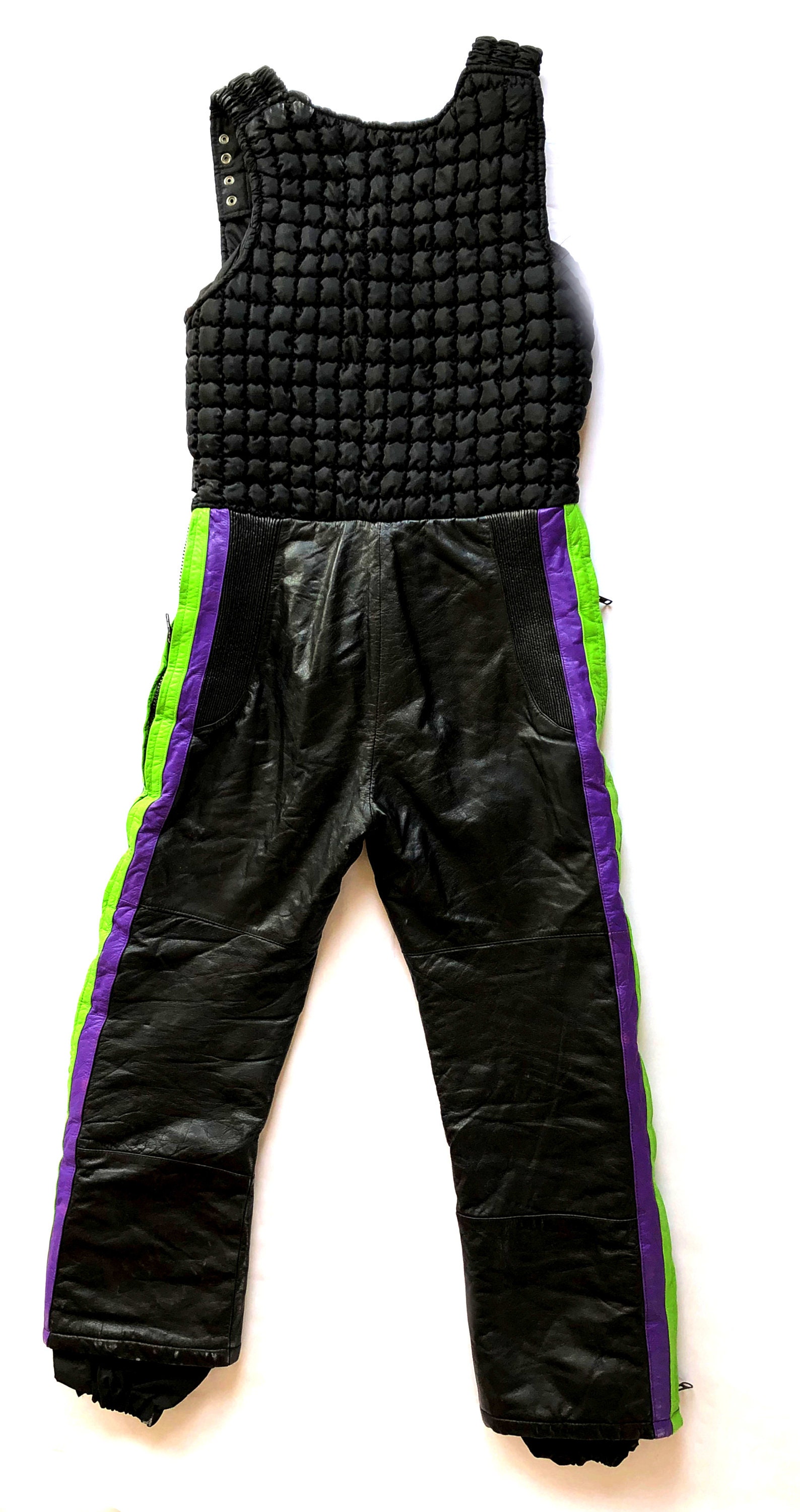 Vintage Leather Snowmobile Suit 2 Piece Jacket and Bib Leather Etsy