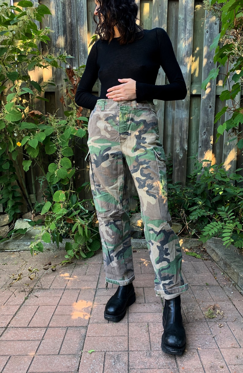 Vintage Camouflage Army Pants 1990s Military Cotton Olive - Etsy