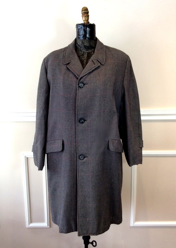 vintage 60s late 50s Plaid Coat Croydon Zephyr Ch… - image 6