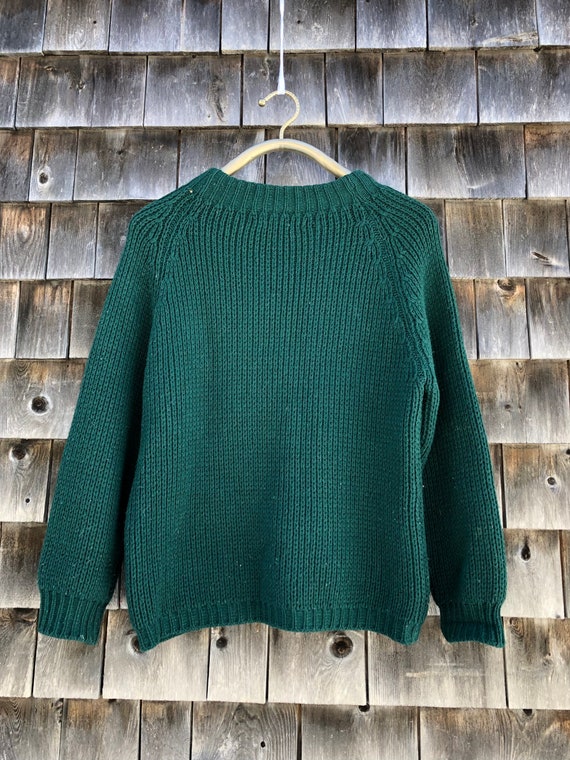 vintage Green Wool Nordic Ski Sweater Made in Ita… - image 6