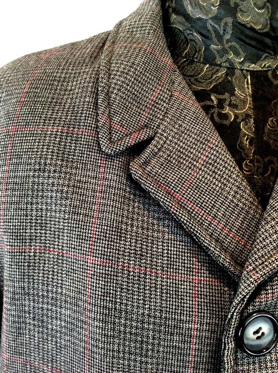 vintage 60s late 50s Plaid Coat Croydon Zephyr Ch… - image 5